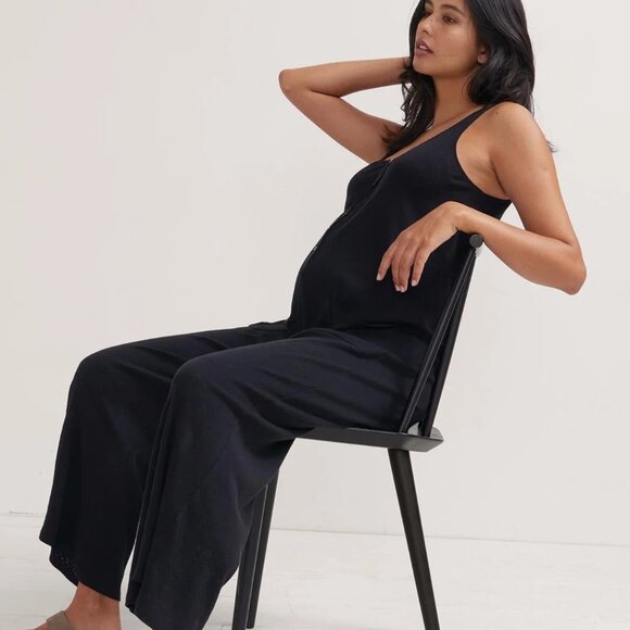 HATCH maternity The 24/7 Feeding black sleeveless jumpsuit size 1 or small - Picture 3 of 14